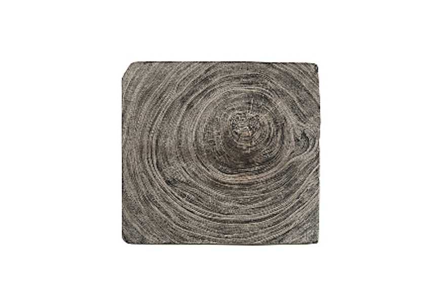 Picture of CHAMCHA WOOD PEDESTAL SQUARE, GREY STONE