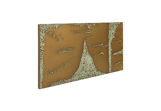 Picture of ABSTRACT COPPER PATINA WALL ART LG