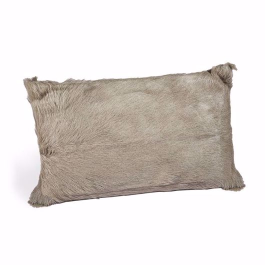 Picture of GOAT SKIN BOLSTER PILLOW - GREY