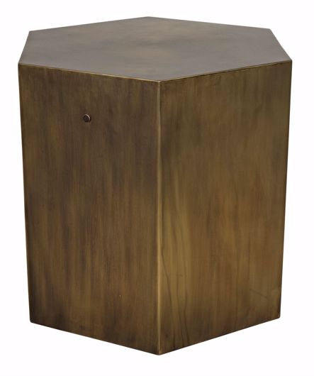 Picture of ARIA SIDE TABLE B, STEEL WITH AGED BRASS FINISH