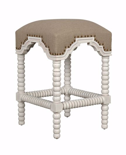 Picture of ABACUS COUNTER STOOL, WHITE WASH