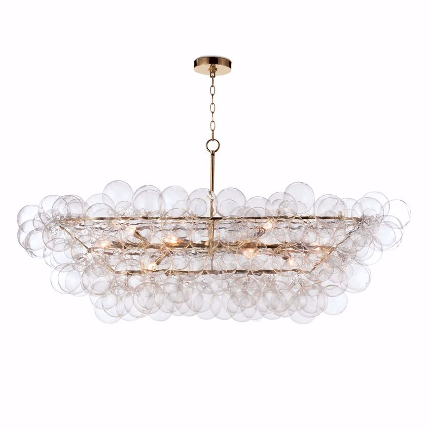Picture of BUBBLES CHANDELIER LINEAR (CLEAR) NATURAL BRASS