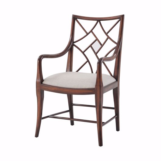 Picture of A DELICATE TRELLIS ARMCHAIR