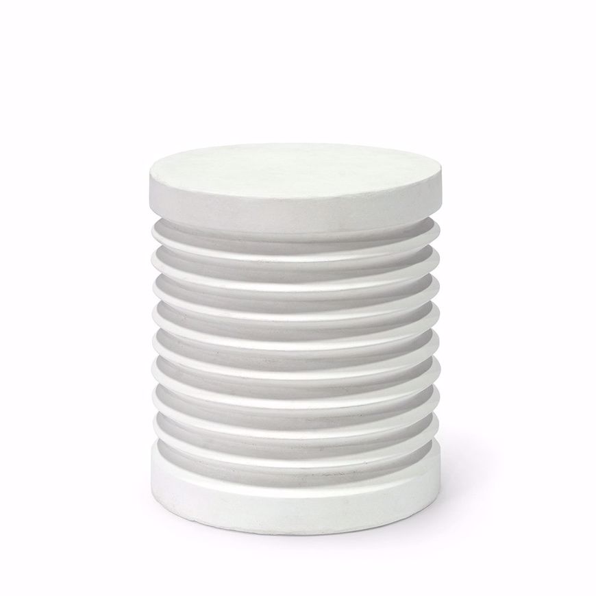 Picture of POMPEII OUTDOOR STOOL/TABLE WHITE