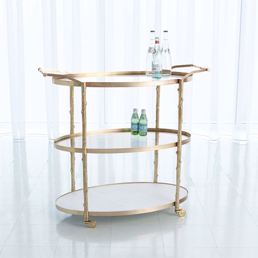 Picture of ARBOR BAR CART-BRASS