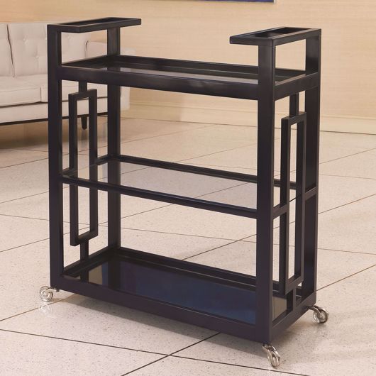 Picture of GRID BLOCK BAR CART-INK
