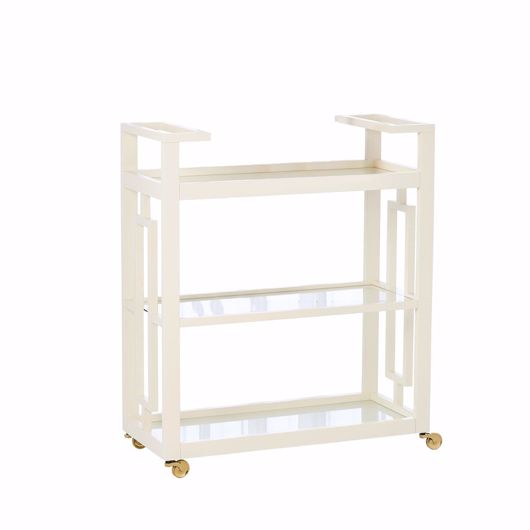 Picture of GRID BLOCK BAR CART-WHITE