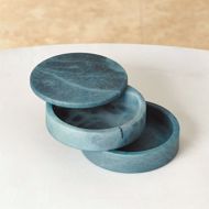 Picture of ALABASTER SWIVEL BOX-BLUE