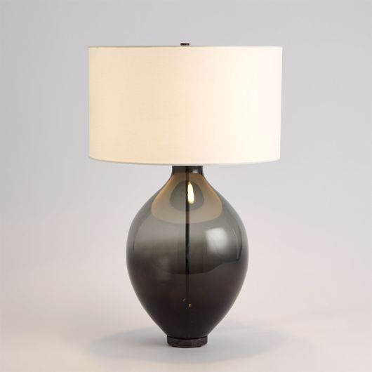 Picture of AMPHORA GLASS TABLE LAMP-GREY
