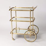 Picture of ENGLISH BAR CART AND TEA TROLLEY-BRASS