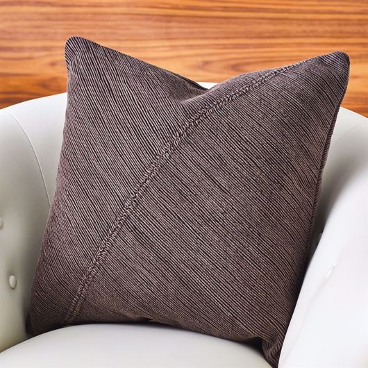Picture of FEATHER DIAGONAL PILLOW-CHOCOLATE