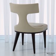 Picture of ANVIL BACK DINING CHAIR-IVORY LEATHER