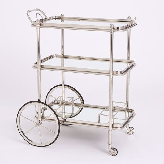 Picture of ENGLISH BAR CART AND TEA TROLLEY-NICKEL