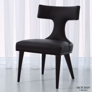 Picture of ANVIL BACK DINING CHAIR-BLACK LEATHER