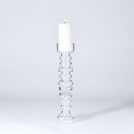 Picture of GLASS RIBBED CANDLEHOLDER/VASE