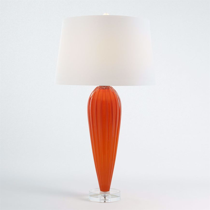 Picture of TEARDROP GLASS LAMP-ORANGE