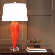 Picture of TEARDROP GLASS LAMP-ORANGE