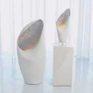 Picture of COWL LAMP-WHITE W/SILVER LEAF