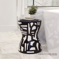 Picture of ABSTRACT STOOL-BLACK/WHITE